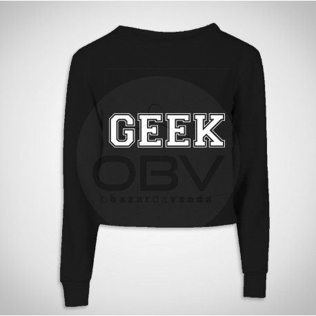 Crop Sweat "Geek"