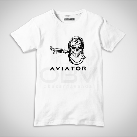 T-Shirt Aviator Vintage Skull