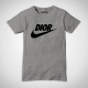 T-Shirt "Dior" Cinza Logo preto